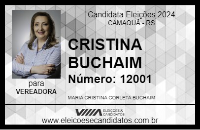 Candidato CRISTINA BUCHAIM 2024 - CAMAQUÃ - Eleições