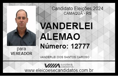 Candidato VANDERLEI ALEMAO 2024 - CAMAQUÃ - Eleições