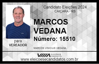 Candidato MARCOS VEDANA 2024 - CAIÇARA - Eleições