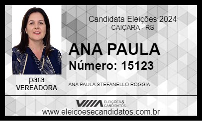 Candidato ANA PAULA 2024 - CAIÇARA - Eleições