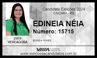 Candidato EDINEIA NÉIA 2024 - CAIÇARA - Eleições