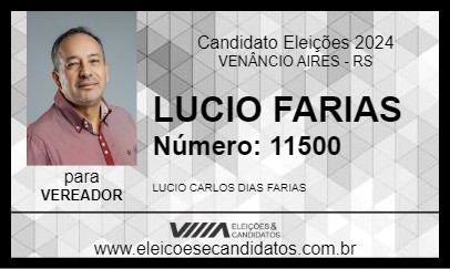 Candidato LUCIO FARIAS 2024 - VENÂNCIO AIRES - Eleições