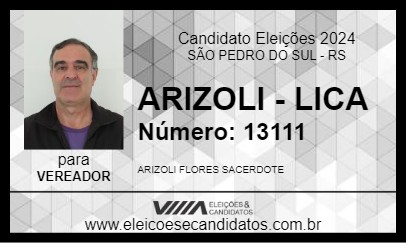 Candidato ARIZOLI  - LICA  2024 - SÃO PEDRO DO SUL - Eleições