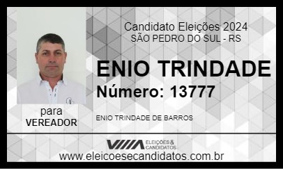 Candidato ENIO TRINDADE 2024 - SÃO PEDRO DO SUL - Eleições