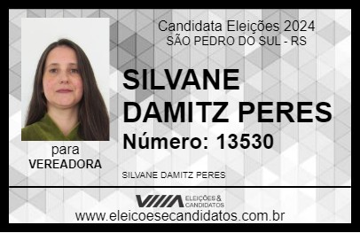 Candidato SILVANE DAMITZ PERES 2024 - SÃO PEDRO DO SUL - Eleições