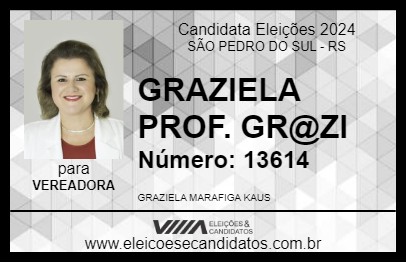 Candidato GRAZIELA PROF. GR@ZI 2024 - SÃO PEDRO DO SUL - Eleições