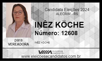 Candidato INÊZ KÖCHE 2024 - ALECRIM - Eleições