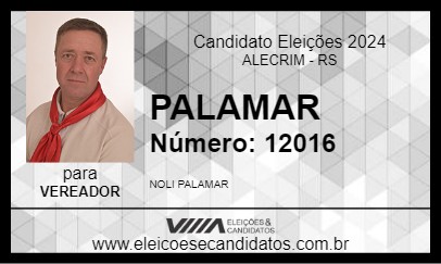 Candidato PALAMAR 2024 - ALECRIM - Eleições