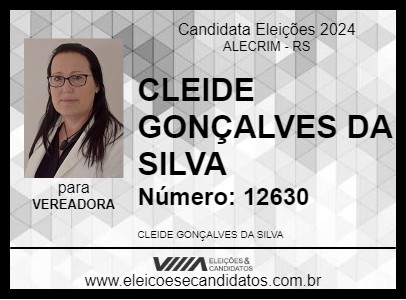 Candidato CLEIDE GONÇALVES DA SILVA 2024 - ALECRIM - Eleições