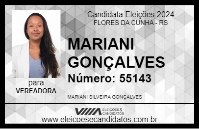 Candidato MARIANI GONÇALVES 2024 - FLORES DA CUNHA - Eleições