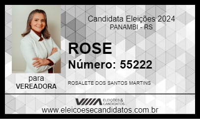 Candidato ROSE MARTINS 2024 - PANAMBI - Eleições