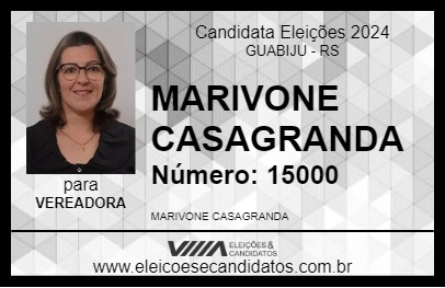 Candidato MARIVONE CASAGRANDA 2024 - GUABIJU - Eleições