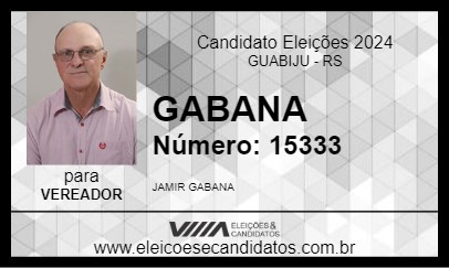 Candidato GABANA 2024 - GUABIJU - Eleições