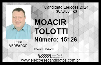 Candidato MOACIR TOLOTTI 2024 - GUABIJU - Eleições