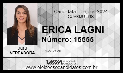 Candidato ERICA LAGNI 2024 - GUABIJU - Eleições