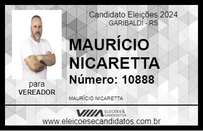 Candidato MAURÍCIO NICARETTA 2024 - GARIBALDI - Eleições