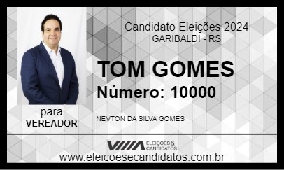 Candidato TOM GOMES 2024 - GARIBALDI - Eleições