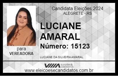 Candidato LUCIANE AMARAL 2024 - ALEGRETE - Eleições