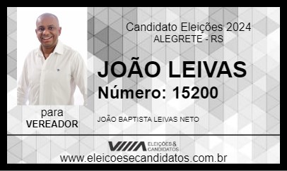 Candidato JOÃO LEIVAS 2024 - ALEGRETE - Eleições