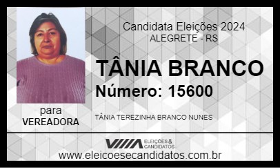 Candidato TÂNIA BRANCO 2024 - ALEGRETE - Eleições