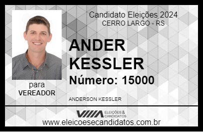 Candidato ANDER KESSLER 2024 - CERRO LARGO - Eleições