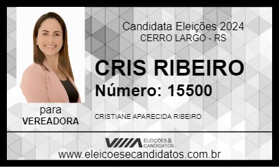 Candidato CRIS RIBEIRO 2024 - CERRO LARGO - Eleições