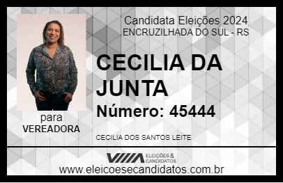 Candidato CECILIA DA JUNTA 2024 - ENCRUZILHADA DO SUL - Eleições