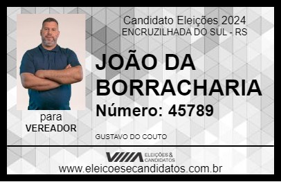 Candidato JOÃO DA BORRACHARIA 2024 - ENCRUZILHADA DO SUL - Eleições