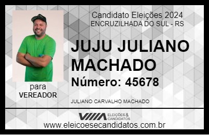 Candidato JUJU JULIANO MACHADO 2024 - ENCRUZILHADA DO SUL - Eleições