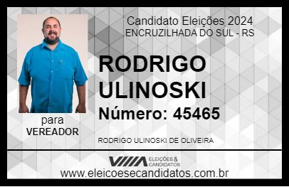 Candidato RODRIGO ULINOSKI 2024 - ENCRUZILHADA DO SUL - Eleições