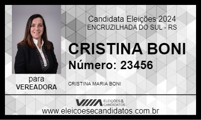 Candidato CRISTINA BONI 2024 - ENCRUZILHADA DO SUL - Eleições