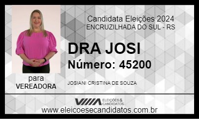 Candidato DRA JOSI 2024 - ENCRUZILHADA DO SUL - Eleições