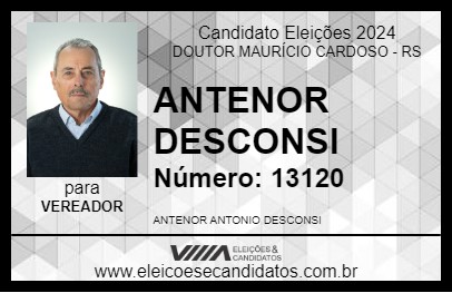 Candidato ANTENOR DESCONSI 2024 - DOUTOR MAURÍCIO CARDOSO - Eleições