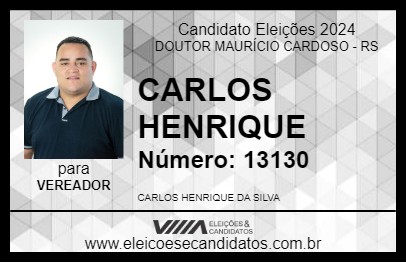 Candidato CARLOS HENRIQUE 2024 - DOUTOR MAURÍCIO CARDOSO - Eleições