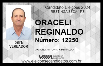 Candidato ORACELI REGINALDO 2024 - RESTINGA SÊCA - Eleições