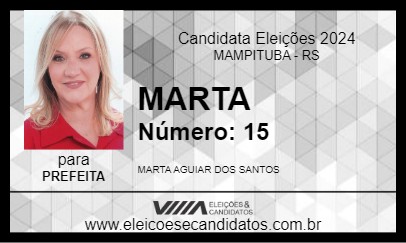 Candidato MARTA 2024 - MAMPITUBA - Eleições