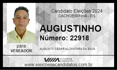 Candidato AUGUSTINHO 2024 - CACHOEIRINHA - Eleições