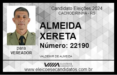 Candidato ALMEIDA XERETA 2024 - CACHOEIRINHA - Eleições