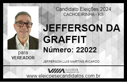 Candidato JEFFERSON DA GRAFFIT 2024 - CACHOEIRINHA - Eleições