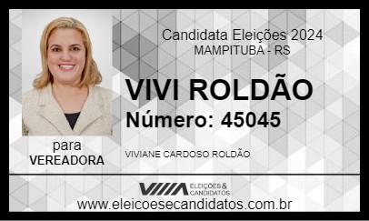 Candidato VIVI ROLDÃO 2024 - MAMPITUBA - Eleições