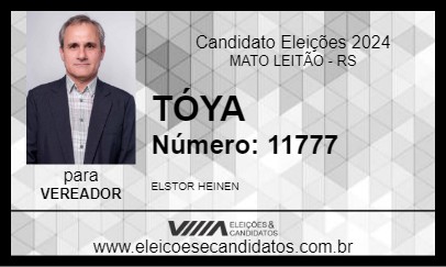 Candidato TÓYA 2024 - MATO LEITÃO - Eleições