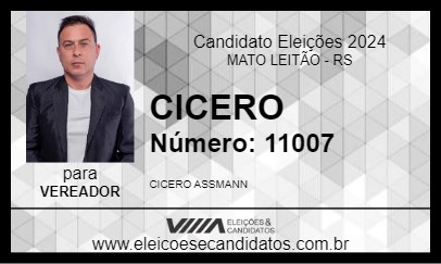 Candidato CICERO 2024 - MATO LEITÃO - Eleições