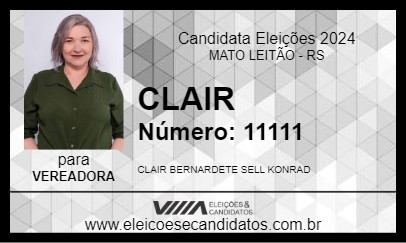 Candidato CLAIR 2024 - MATO LEITÃO - Eleições