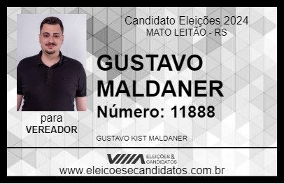 Candidato GUSTAVO MALDANER 2024 - MATO LEITÃO - Eleições