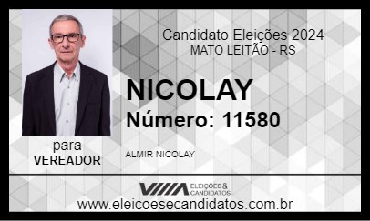 Candidato NICOLAY 2024 - MATO LEITÃO - Eleições