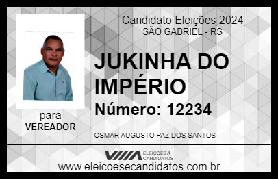 Candidato JUKINHA DO IMPÉRIO 2024 - SÃO GABRIEL - Eleições