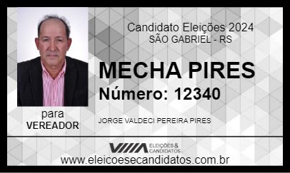 Candidato MECHA PIRES 2024 - SÃO GABRIEL - Eleições