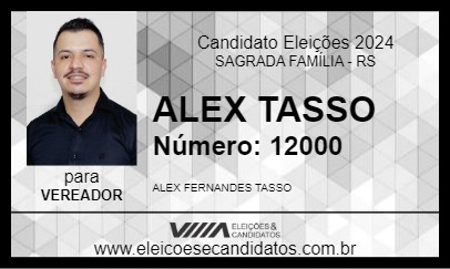 Candidato ALEX TASSO 2024 - SAGRADA FAMÍLIA - Eleições