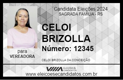 Candidato CELOI BRIZOLLA 2024 - SAGRADA FAMÍLIA - Eleições