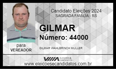 Candidato GILMAR 2024 - SAGRADA FAMÍLIA - Eleições